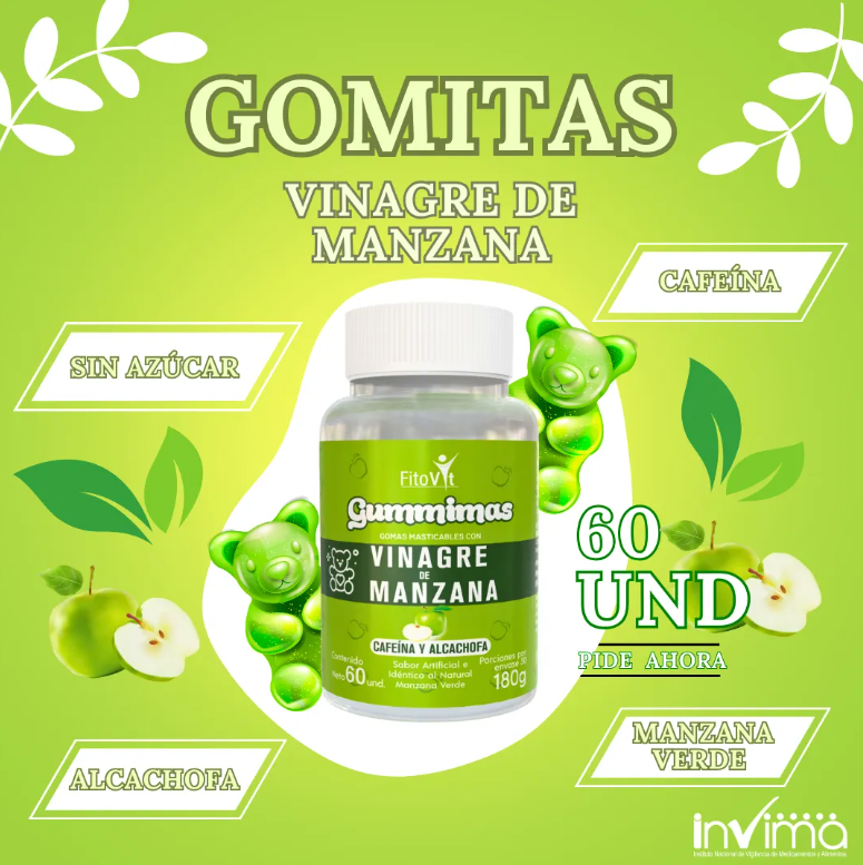 GOMITAS VINAGRE DE MANZANA X60 UND FITOVIT